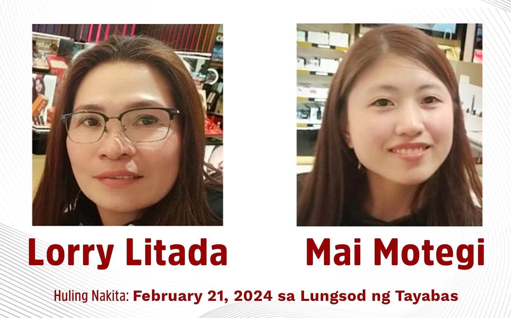 Natagpuan sa isang bakanteng lote ang bangkay ng mag-inang balikabayan na unang naiulat na nawawala.